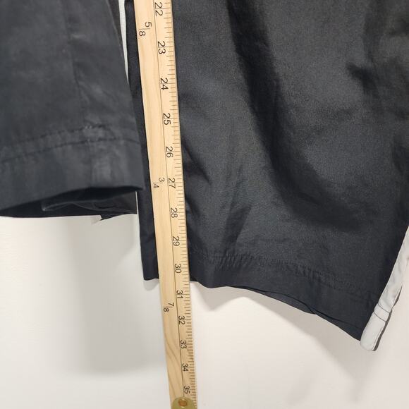 Vintage Lady Foot Locker Track Pants Size M Black Ankle Pull On Nylon Gorp Y2K - Picture 9 of 10